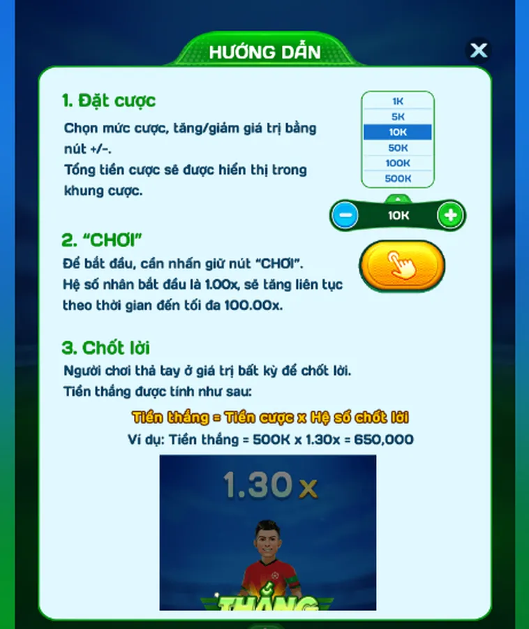 Hướng dẫn chi tiết cách chơi Minigame Tâng Bóng Tại RikVip và cách tính tiền thưởng