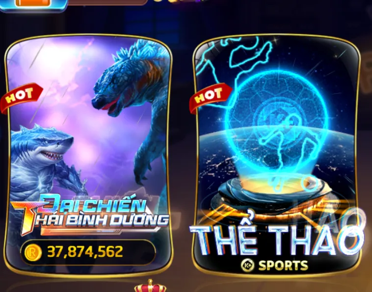 Sảnh thể thao với giao diện hiện đại thu hút người chơi.